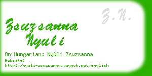 zsuzsanna nyuli business card