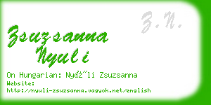 zsuzsanna nyuli business card